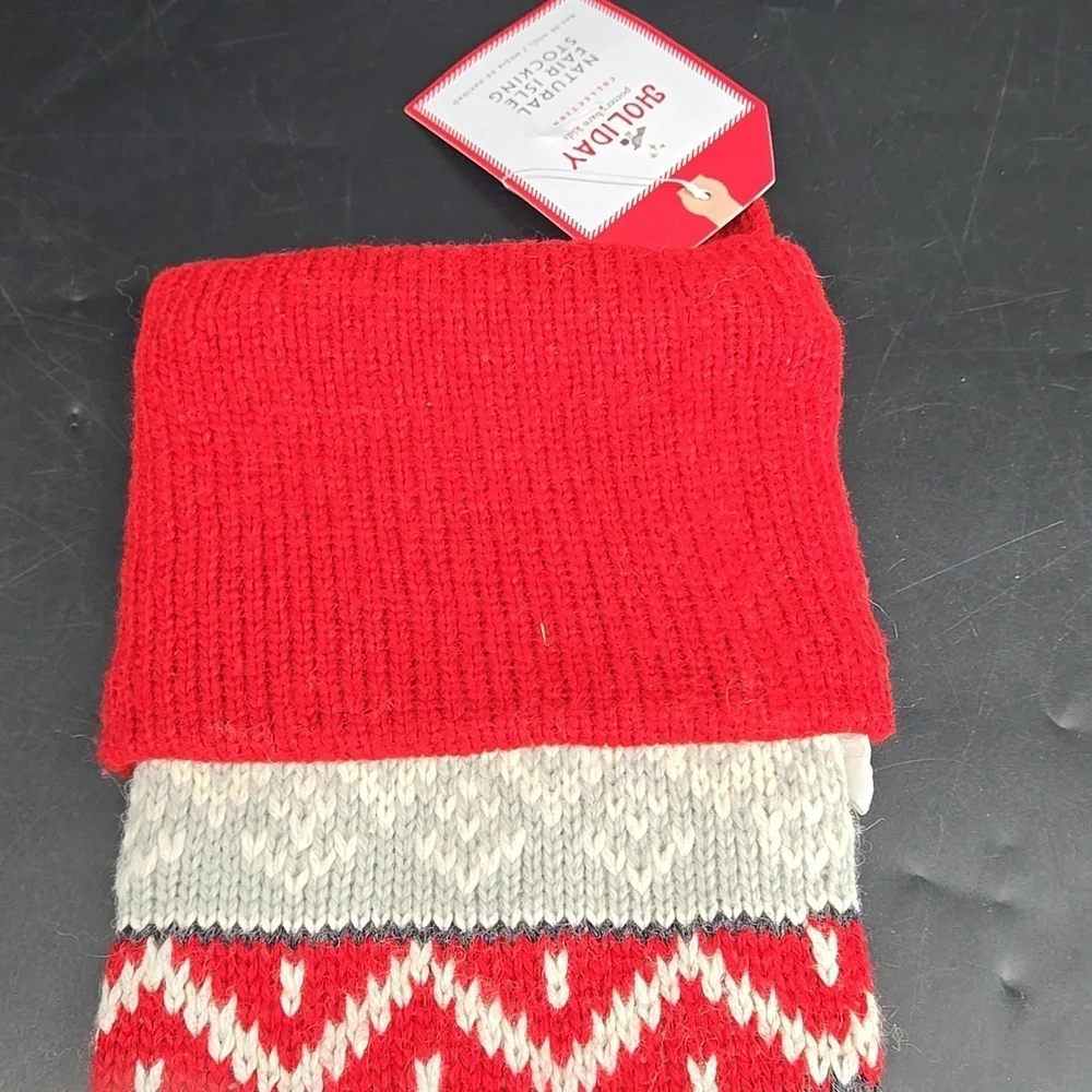 NEW COOPER Pottery Barn Christmas Holiday Stocking Wool Blend Fair Isle